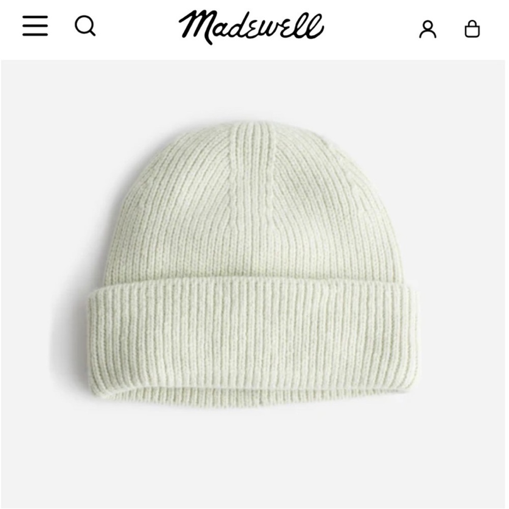 Madewell Ribbed Knit Beanie - Celery Color